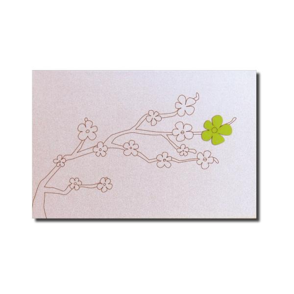 CARTE DOUBLE BRANCHE FLEURS