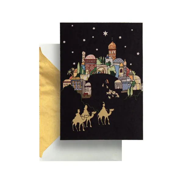 CARTE DOUBLE BETHLEHEM 10.5*14.8 CM