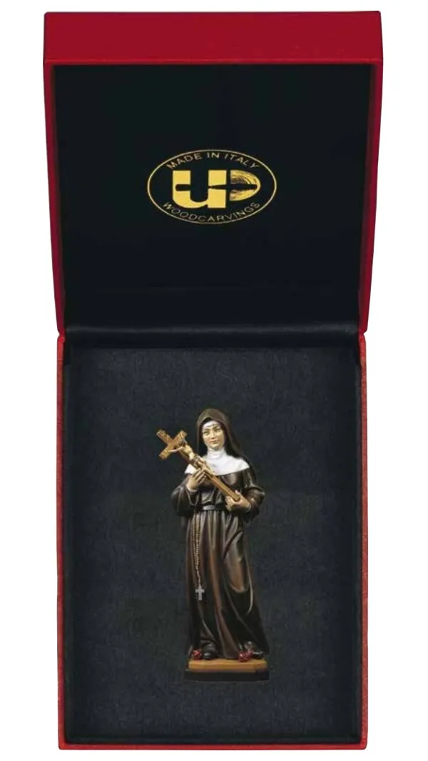 STATUETTE BOIS SAINTE RITA DE CASCIA 8cm