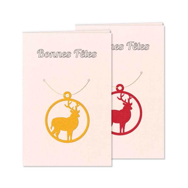 CARTE DOUBLE CERF