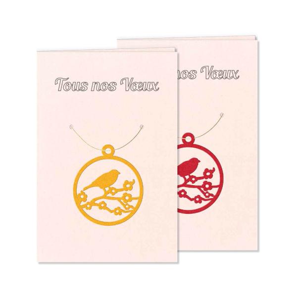 CARTE DOUBLE OISEAU