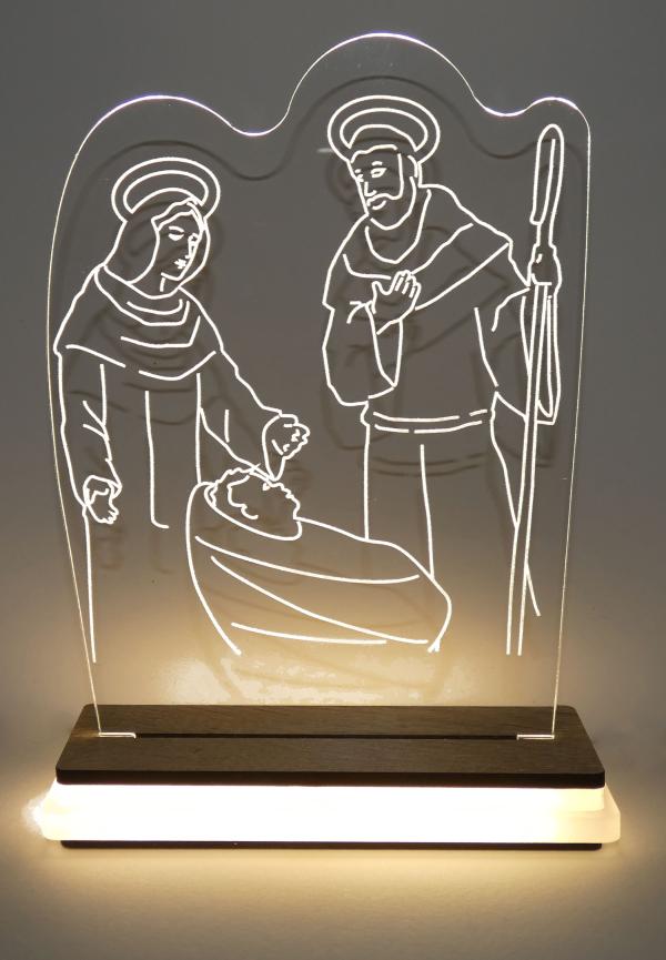 LAMPE PLEXIGLASS SAINTE FAMILLE 14 CM