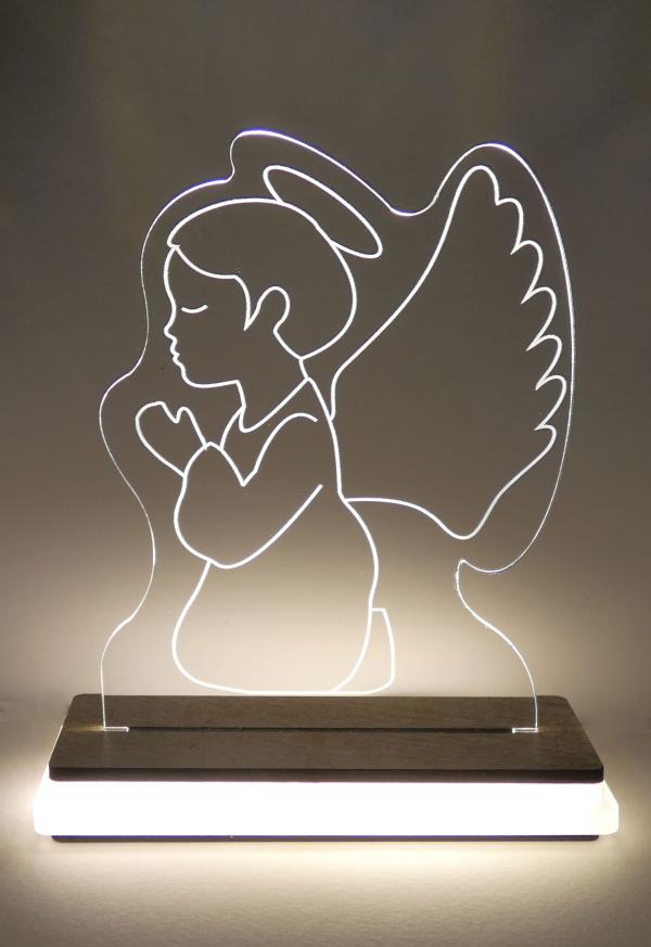 LAMPE PLEXIGLASS ANGE 14 CM