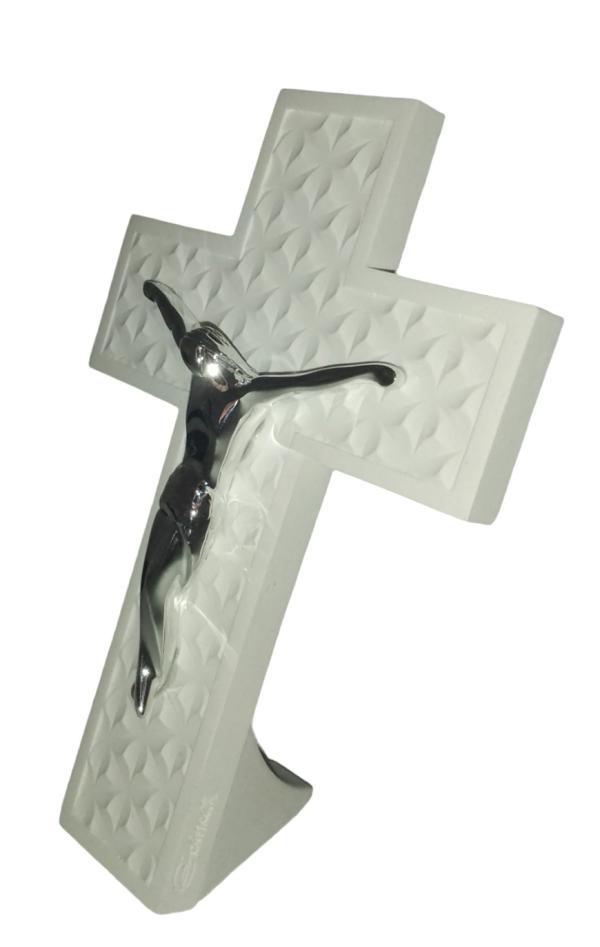 CRUCIFIX MODERNE SUR SOCLE 14CM