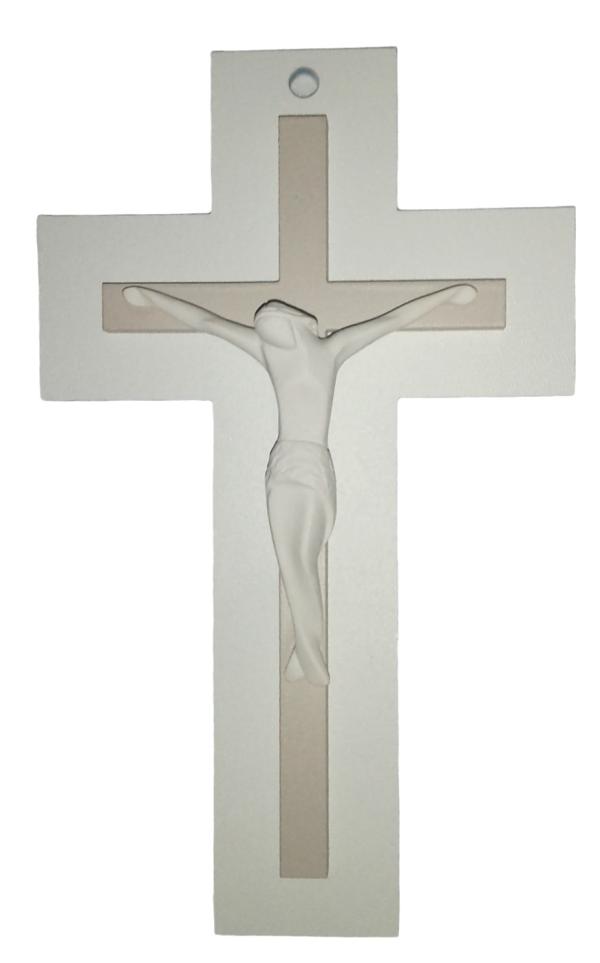 CRUCIFIX EN BOIS MODERNE 16 CM