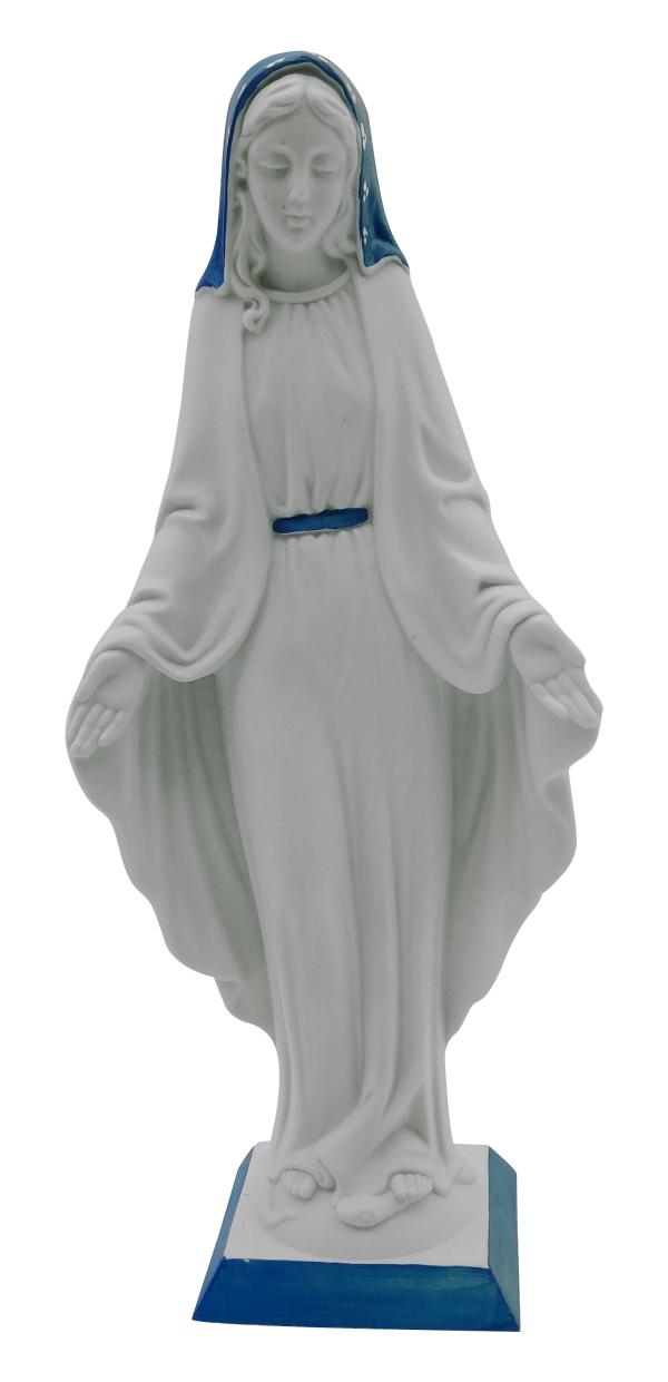 STATUE MIRACULEUSE PEINTE A LA MAIN BLANCHE
