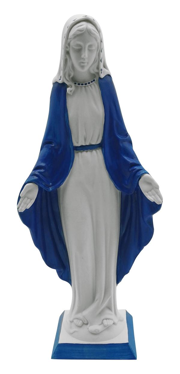 STATUE MIRACULEUSE PEINTE A LA MAIN BLEU