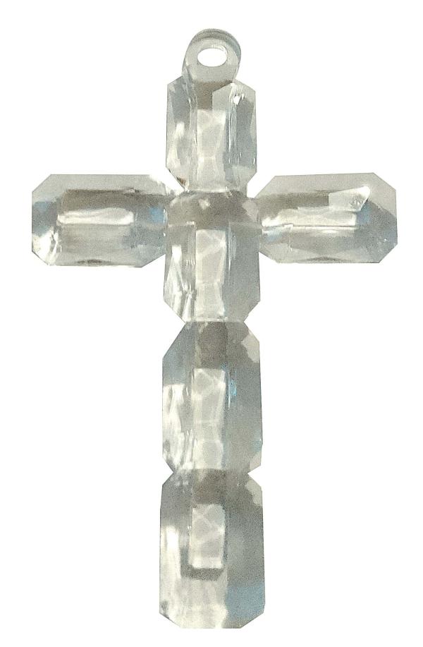 CROIX EN PLEXIGLASS TRANSPARENT 6*10CM