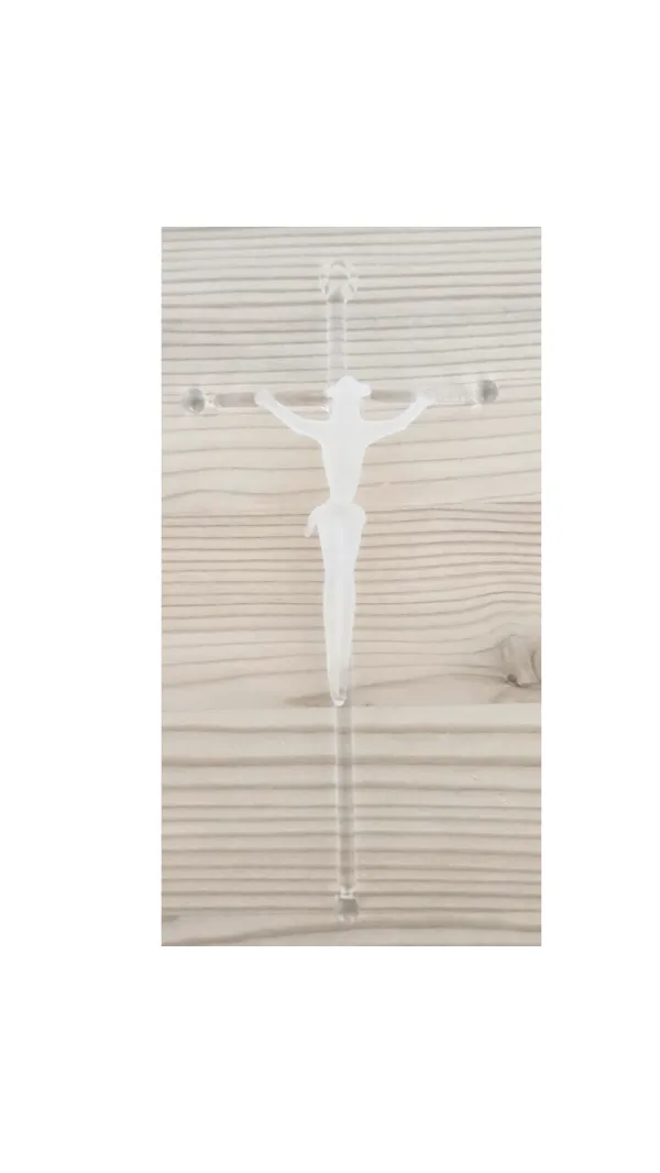 CRUCIFIX MURANO MURAL SATIN 23cm