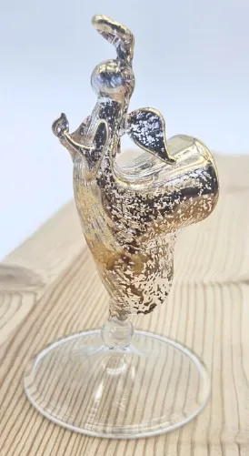 Ange en verre de Murano et or 11cm