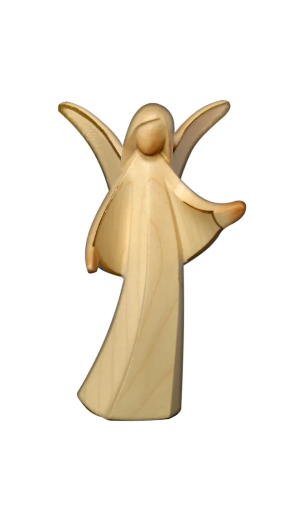 ANGE EN BOIS PEINTURE OR A LA MAIN 8 CM