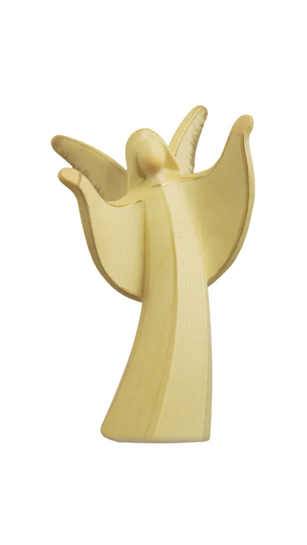 ANGE EN BOIS PEINTURE OR A LA MAIN 8 CM