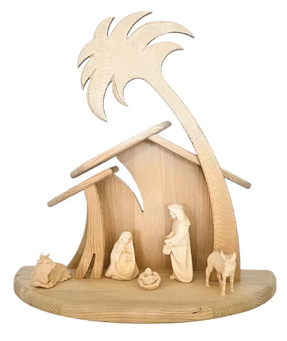 CRECHE 7 PIECES 10CM AVEC ETABLE 30/15/30CM
