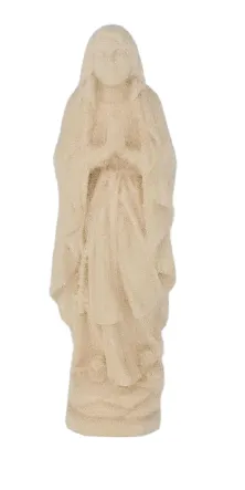 STATUETTE BOIS VIERGE DE LOURDES NATUREL 8 CM