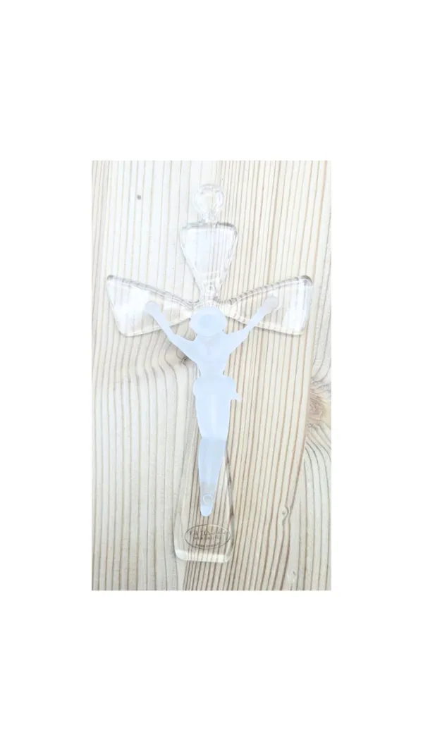 CRUCIFIX MURANO MURAL SATIN 15cm