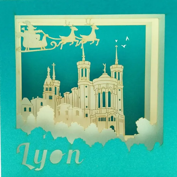 LYON FIN D ANNEE TURQUOISE N BLANC