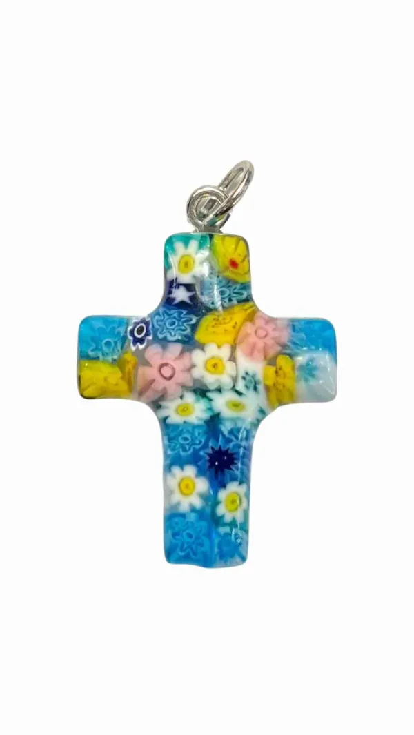 CROIX MURINES VERRE DE MURANO MULTICOLORES