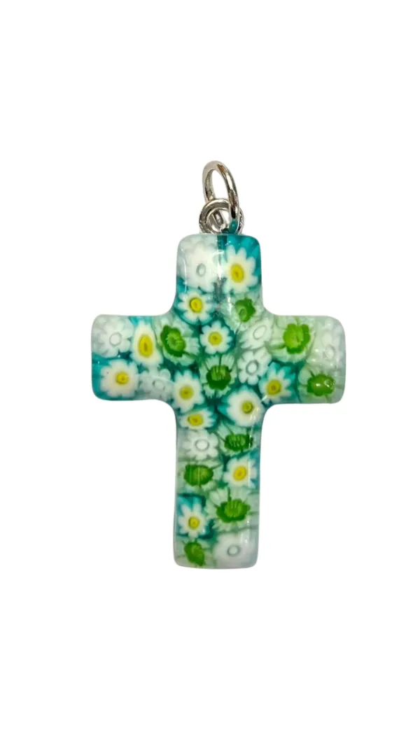 CROIX MURINES VERRE DE MURANO VERT