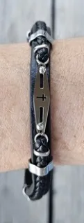 BRACELET CUIR VERITABLE BLEU