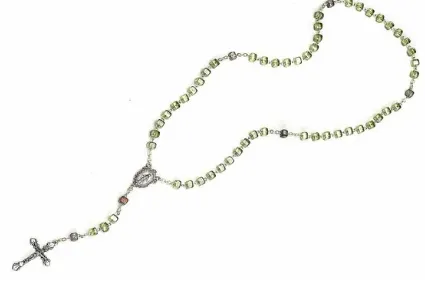 CHAPELET VERRE RECYCLE VERT