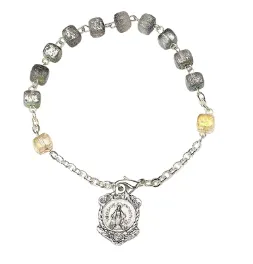 BRACELET VERRE RECYCLE GRIS RES070-C.EMA
