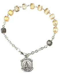 BRACELET VERRE RECYCLE JAUNE