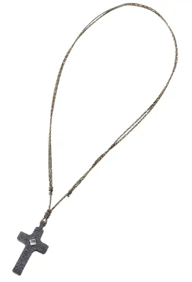 PENDENTIF CUIR BLEU MARINE